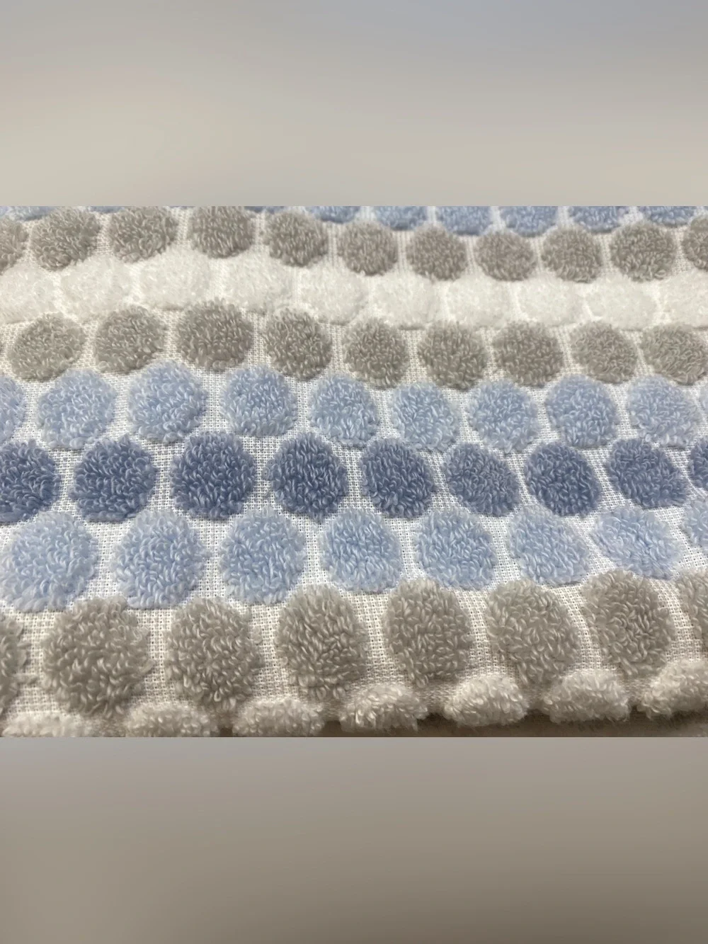 CARO home ❤️ Ultra soft 100% Cotton Dot/ Striped(2) Bath Towels Blue NWT